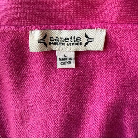 Nanette Lepore Red/ Pink Heart Sweater Size Large - Picture 5 of 8